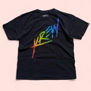 Black Krew Graphic T-Shirt with Multicolor Design KR3W XL